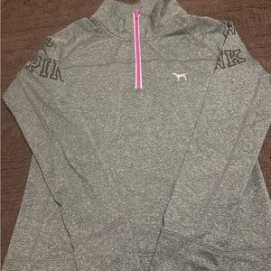 Victoria's Secret Magenta/Gray Hoodie with Zipper
